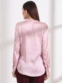 Summer Satin Light Pink Front Pleated Tunic
