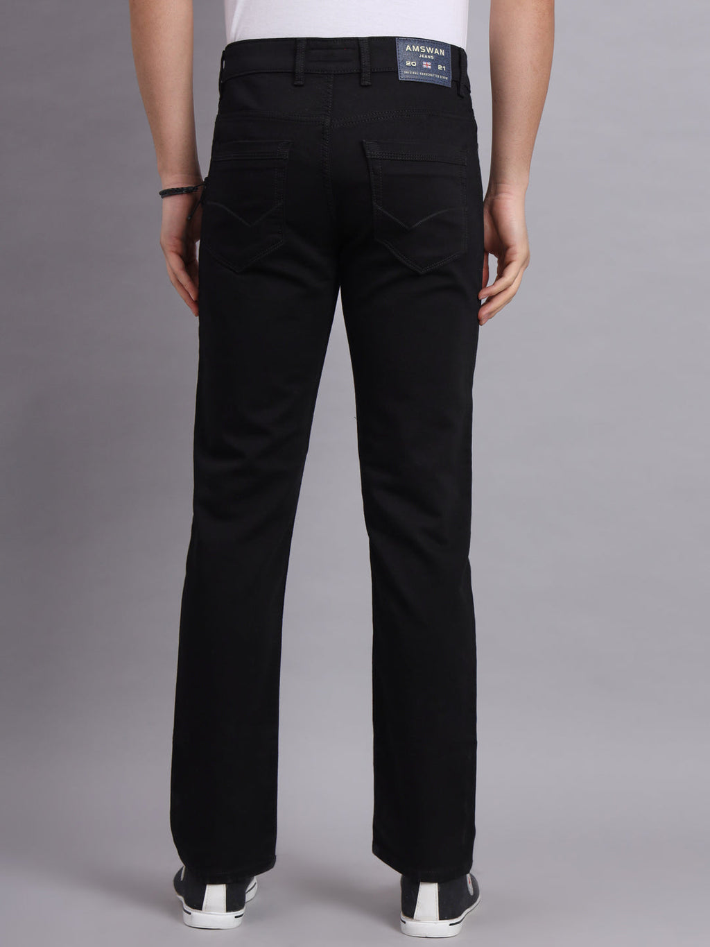 Amswan Premium Dark Charcoal Men'S Jeans