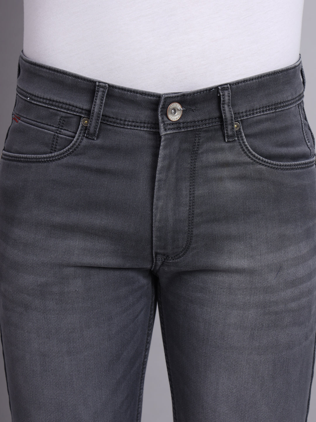 AMSWAN  CHARCOAL WASH DENIM JEANS FOR MEN