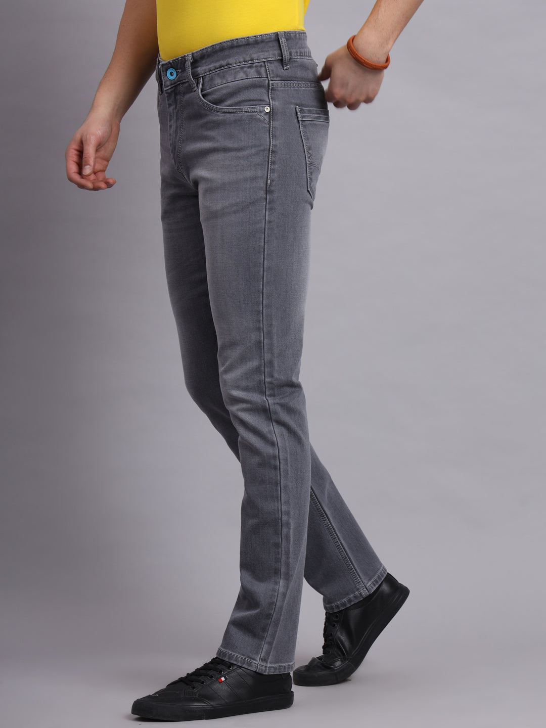 Amswan  Men's Grey Jeans