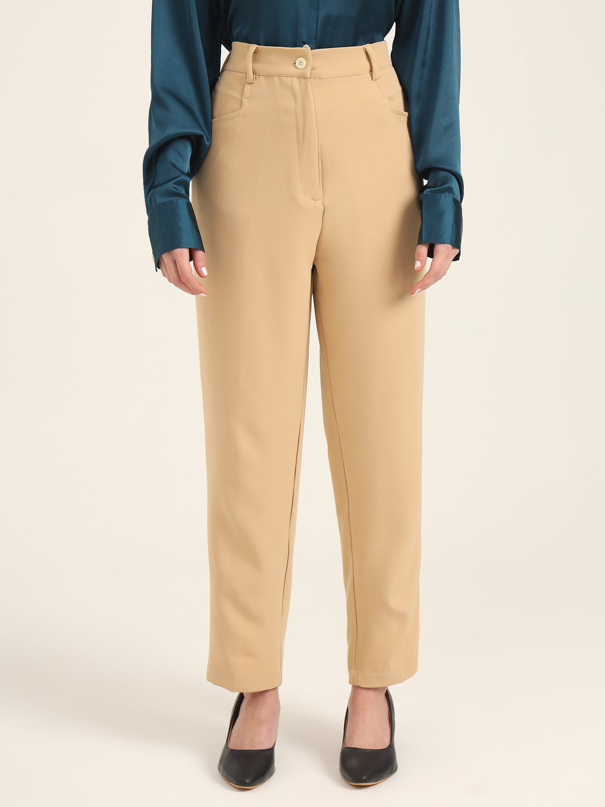 WOMEN'S LUXURY BANANA CREPE WHEAT C PANT