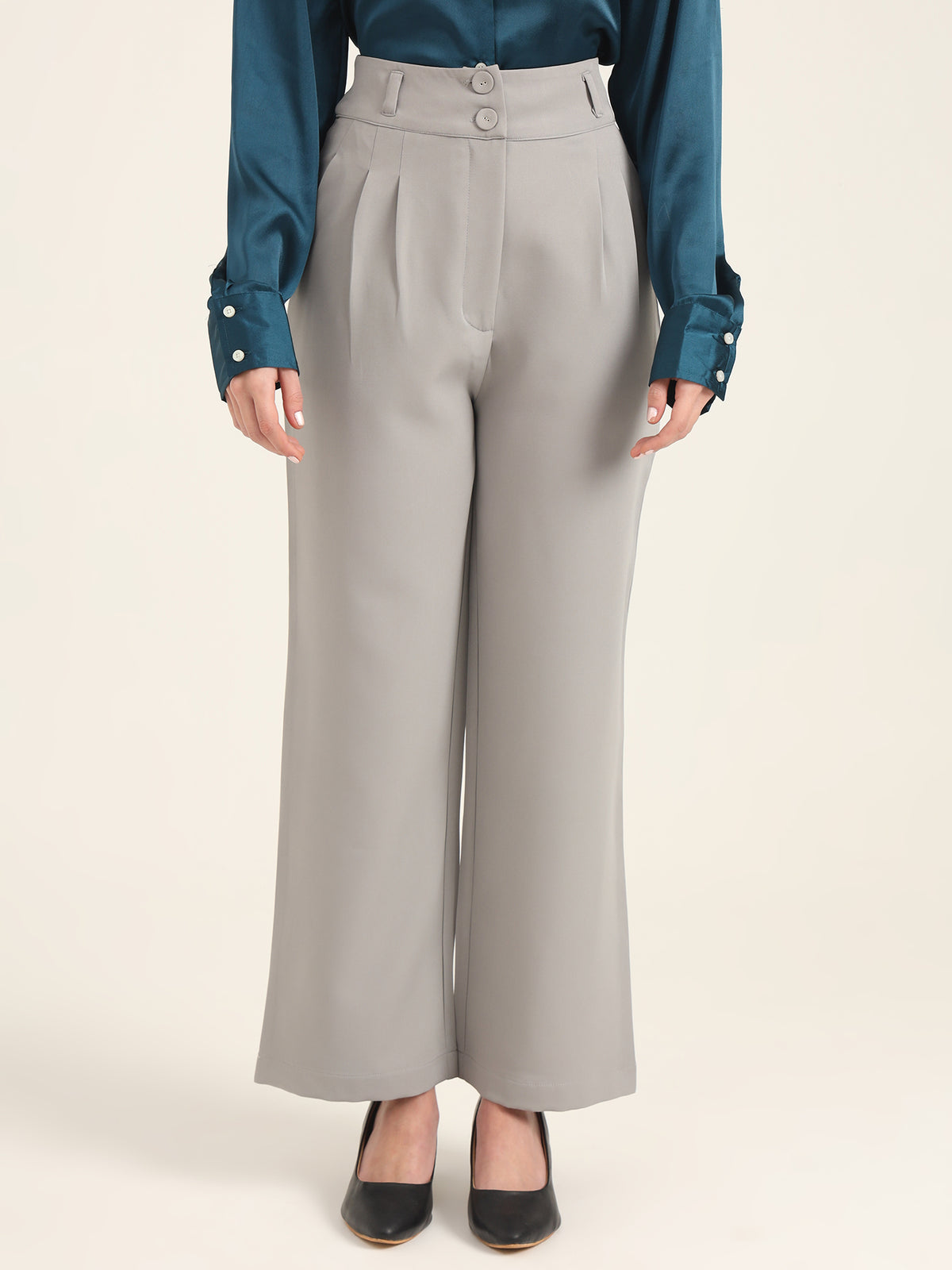 WOMEN'S LUXURY BANANA CREPE CARBON K PANT