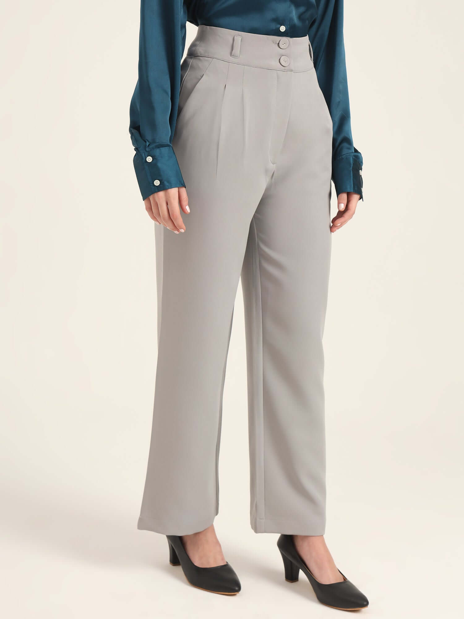 WOMEN'S LUXURY BANANA CREPE CARBON K PANT