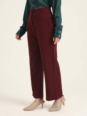 WOMEN'S LUXURY BANANA CREPE MAHOGANY K PANT