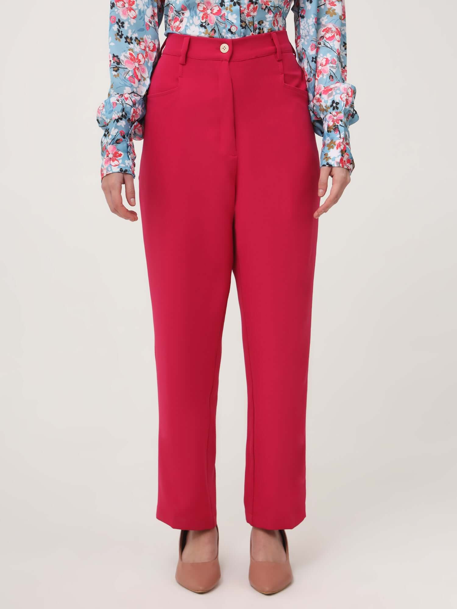 WOMEN'S LUXURY BANANA CREPE HIBISCUS C PANT