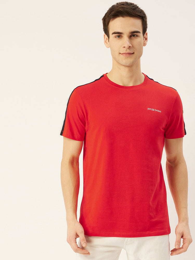 Mens Premium Cotton Lycra Printed Half Sleeve Crew Neck T-Shirts