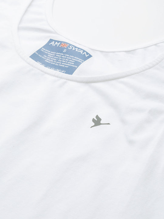 Womens Premium Cotton Lycra Smart Fit Sleeveless Solid Top