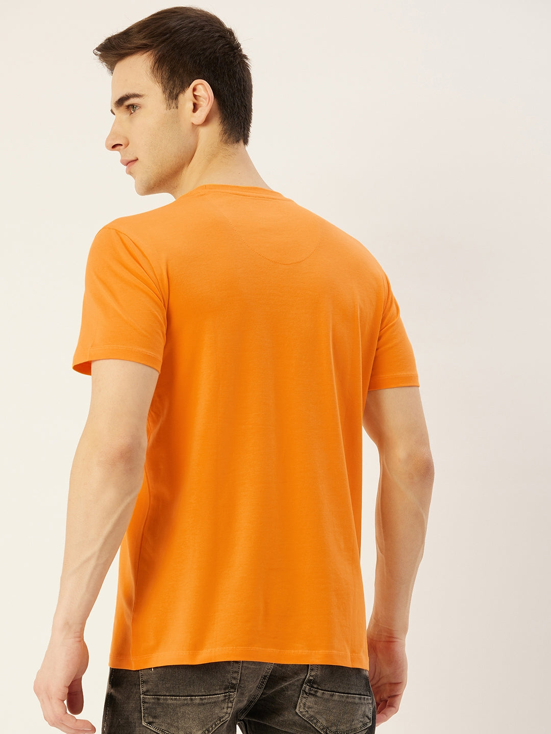 Mens Premium Cotton Lycra Half Sleeve Crew Neck T-Shirts