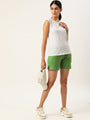 Women'S Premium Cotton Lycra Smart Fit Sleeveless Solid T-Shirts