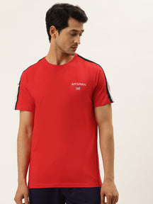 Men's Cotton Rich Lycra Smart Fit Half Sleeve Crew Neck Tshirts