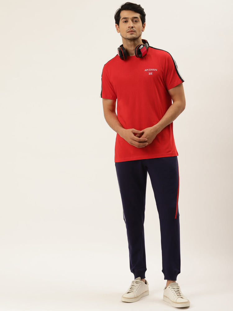 Mens Cotton Rich Lycra Half Sleeve Crew Neck T-Shirts