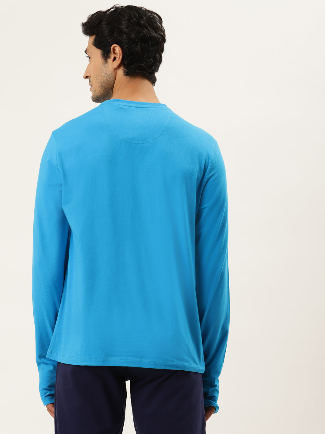 Men's Premium Cotton Lycra Smart Fit Crew Neck Full Sleeves Tshirts