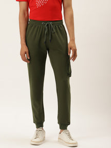 Men's Cotton Rich Lycra Smart Fit Solid Track Pant