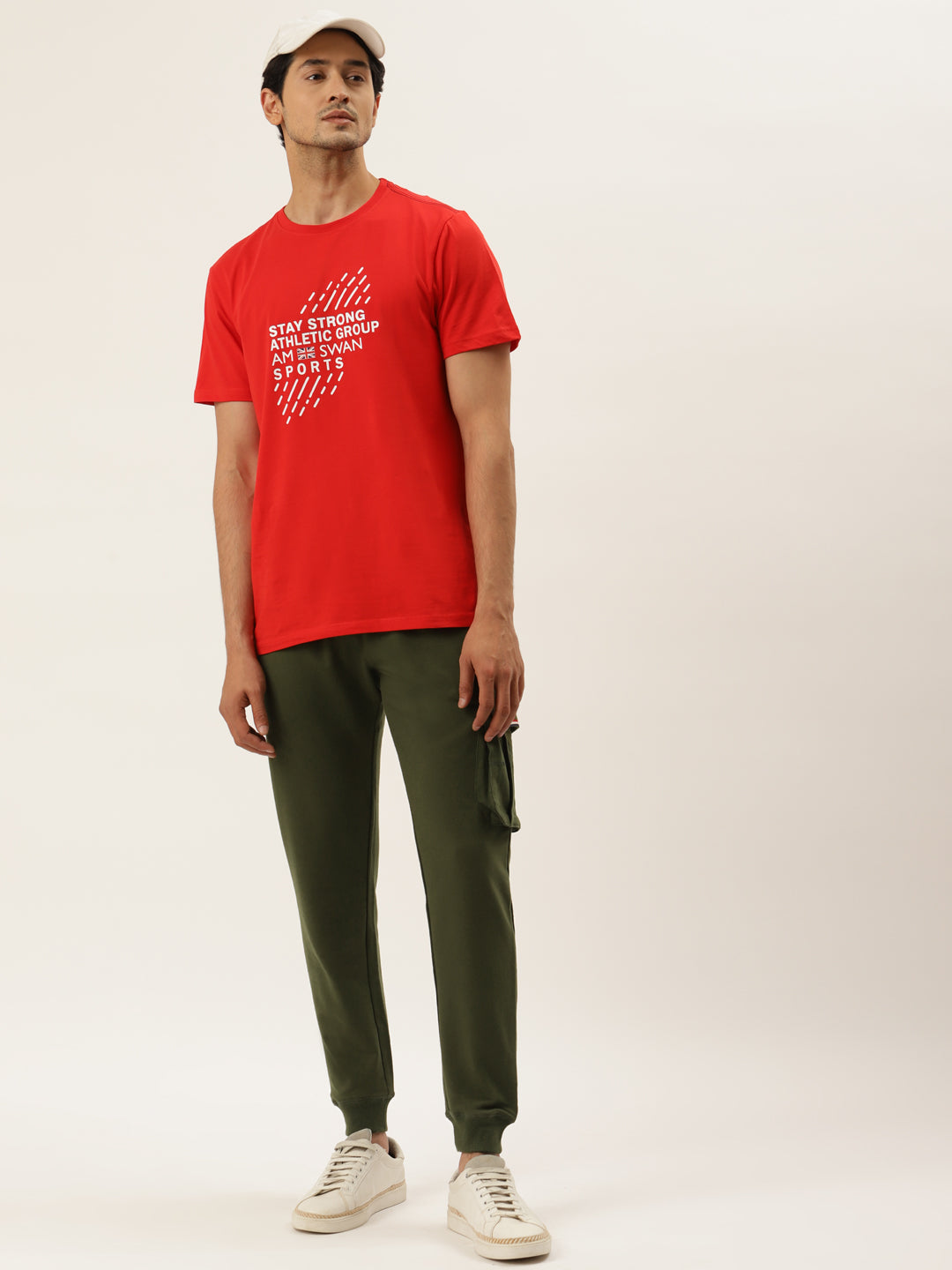 Mens Cotton Rich Lycra Cargo Track Pant