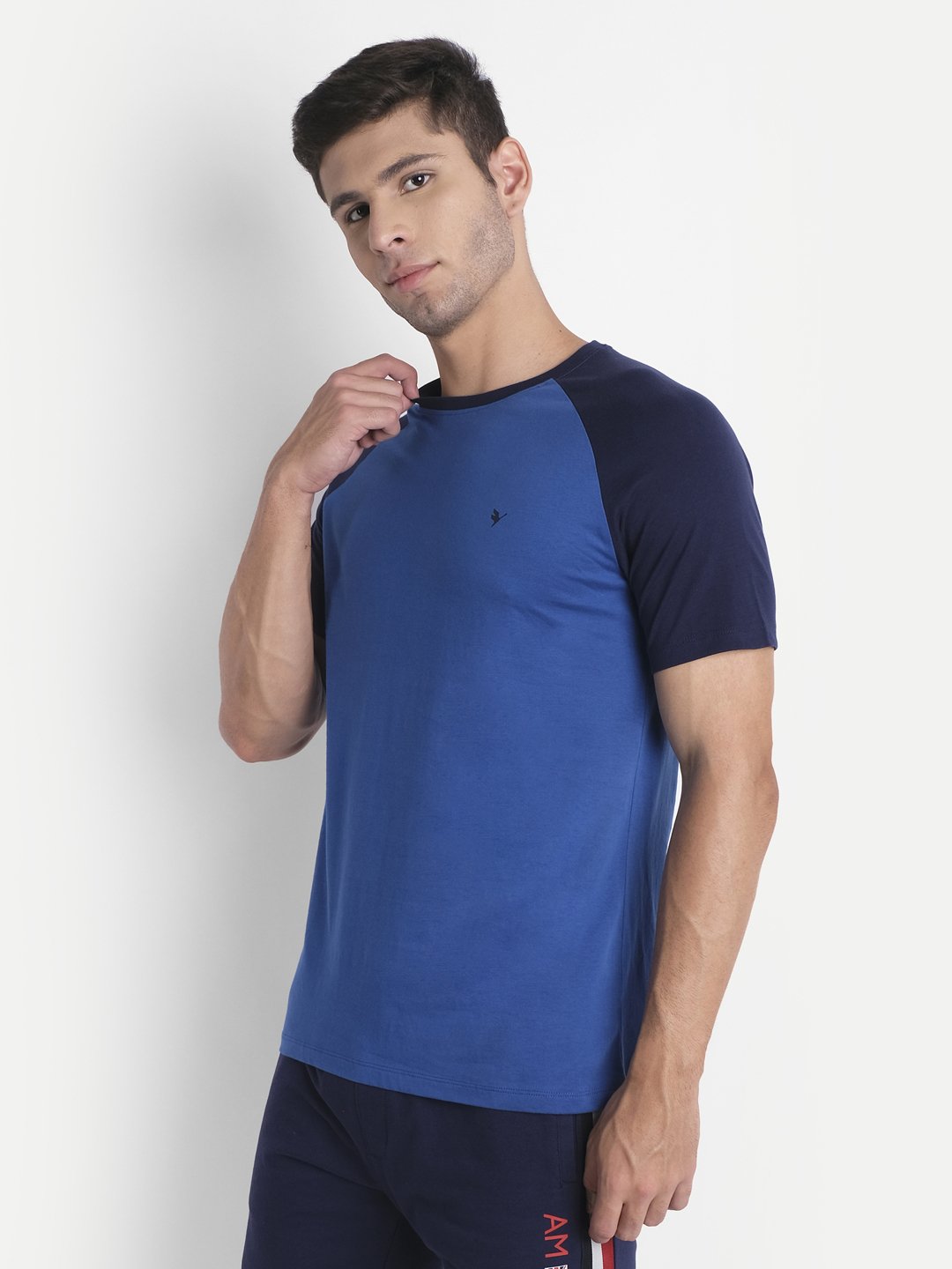 Mens Premium Cotton Reglan Half Sleeve Crew Neck T-Shirts