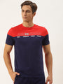 Mens Premium Cotton Colourblock Printed Half Sleeve Crew Neck T-Shirts