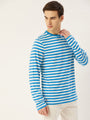 Mens Premium Cotton Striped Full Sleeve Crew Neck T-Shirts