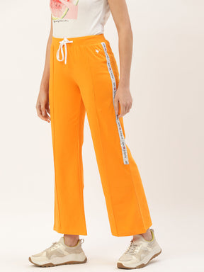 Women's Wide Leg Track Pant with Smart Fit in Cotton-Rich Lycra