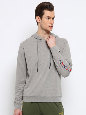 Men's Hooded Sweatshirt with Premium Cotton and Printed Full Sleeves