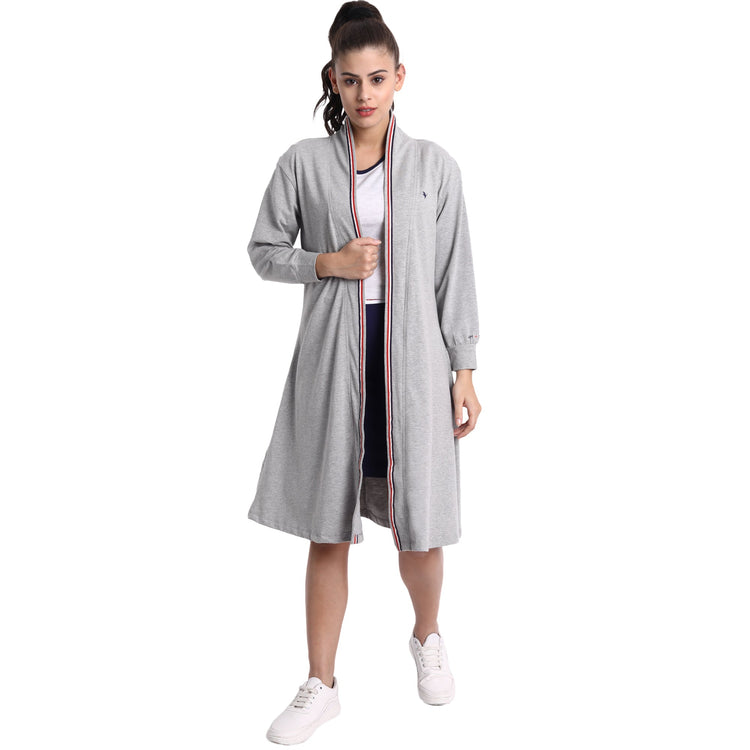 Womens Premium Cotton Lycra Smart Fit Solid Full Sleeve Shrugs