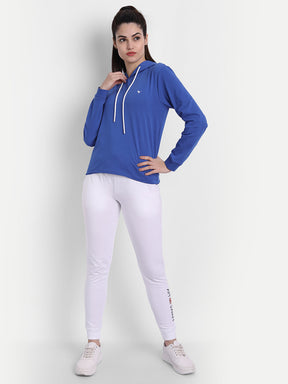 WOMENS PREMIUM COTTON SOLID HOODED SWEAT-SHIRTS